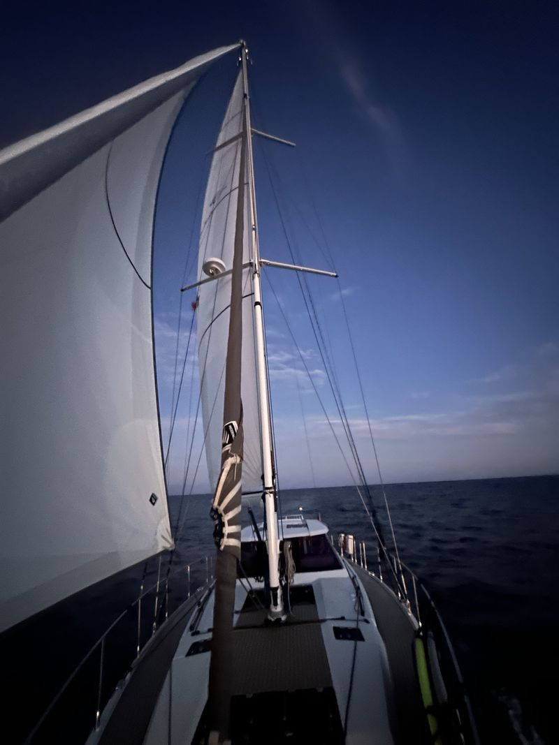 Sailing along as the sun rises