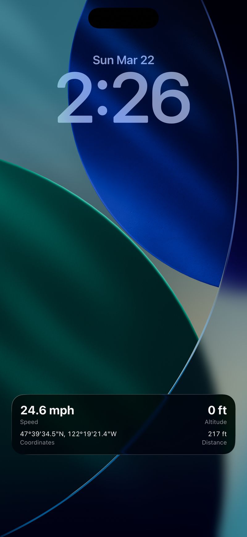 VeloGPS Live Activity on the iPhone Lock Screen