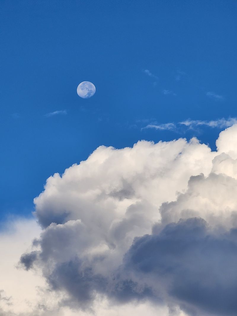 But the moon was a consistent friend through most of the day.