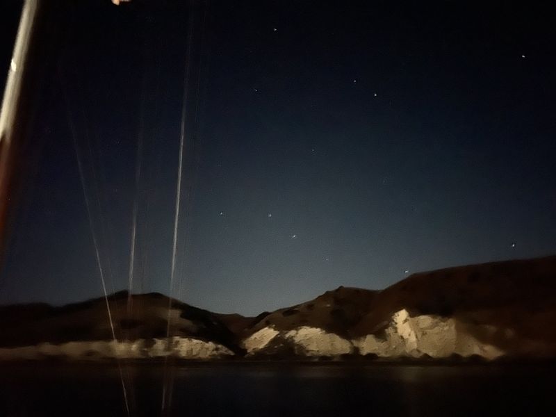 The Big Dipper setting behind Santa Cruz island from Smugglers