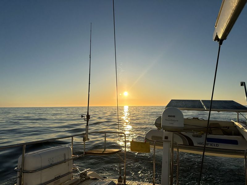 Sunrise on day 3 as we neared the channel between Baja and Isla Espiritu Santo