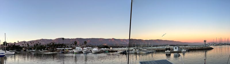 Santa Ynez Mountains from Santa Barbara Harbor