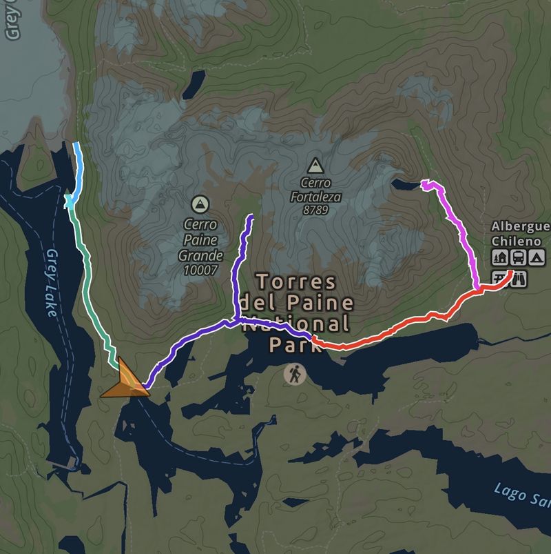 Our track of the W Trek