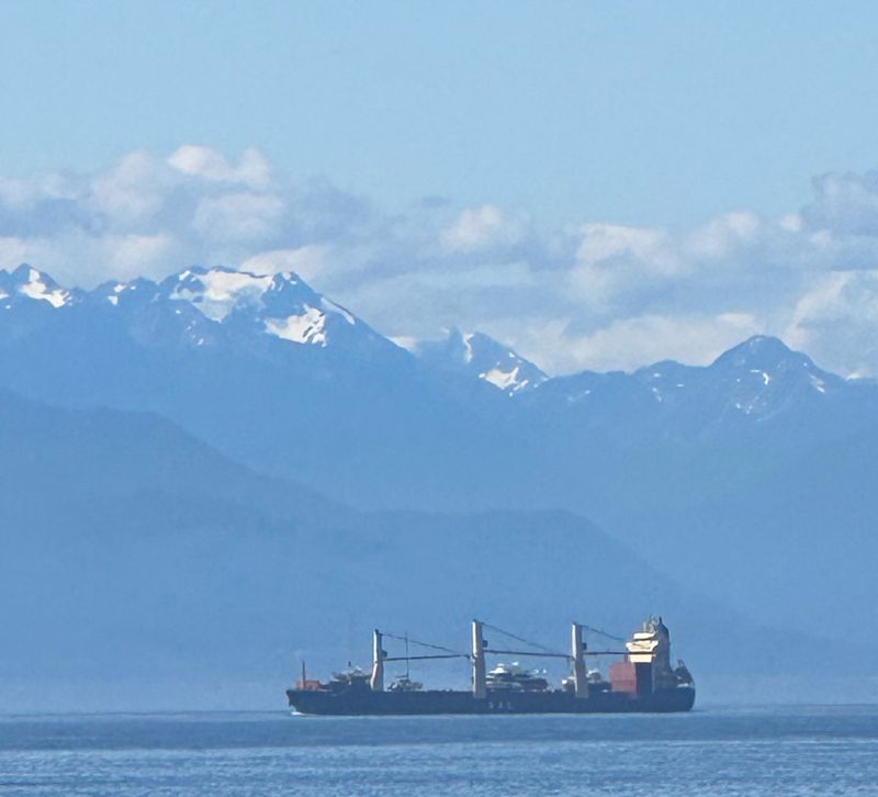 We caught sight of the AAL Gibraltar and Eventide as it passed Victoria to pick up its pilot.