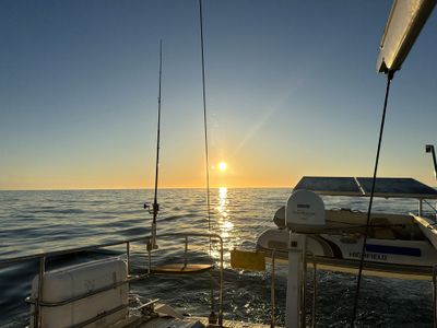 Sunrise on day 3 as we neared the channel between Baja and Isla Espiritu Santo